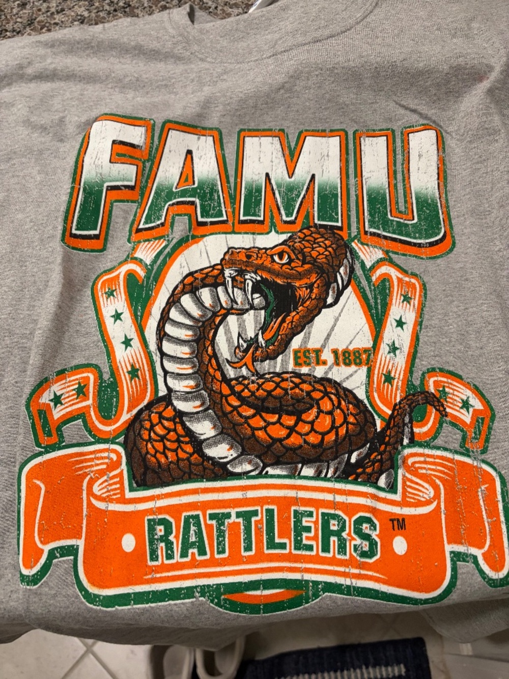 Florida A&M University FAMU Grey T-Shirt XXXL
